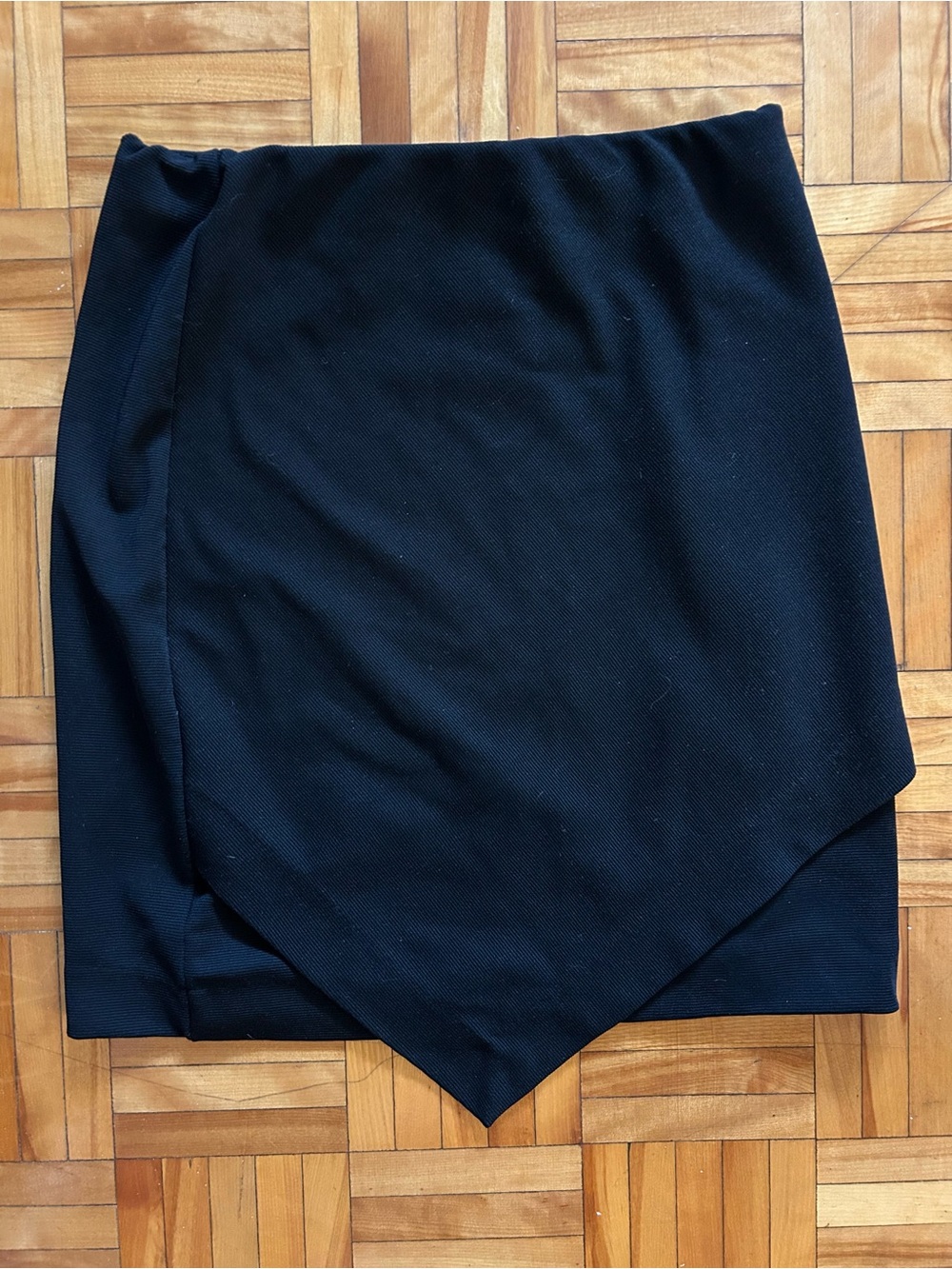 H&M Black Asymmetric Pencil Skirt